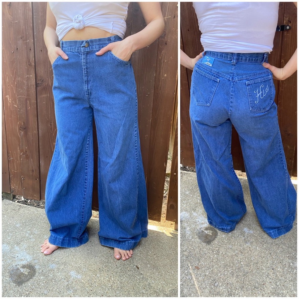 Rare, Iconic 70s Vintage Bell Bottoms, h.i.s jeans